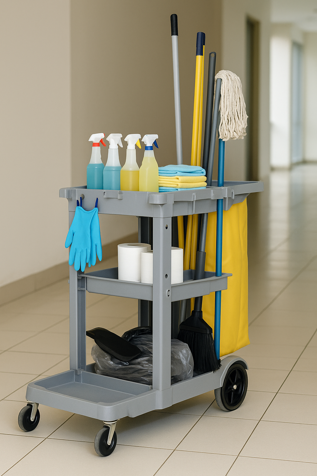 Janitorial Cart Essentials: What Every Cleaning Crew Should Have On Hand