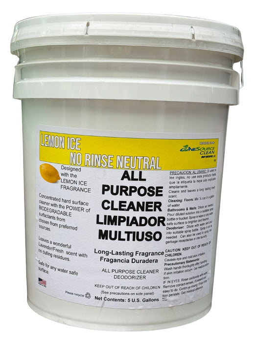 5Gal Lemon Ice No Rinse Neutral All Purpose Cleaner