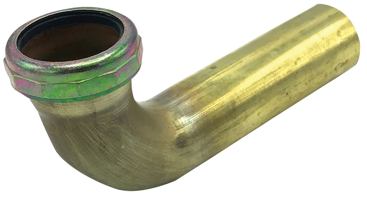 1 1/2" X 8" Rough Brass Slip Joint Waste Bend
