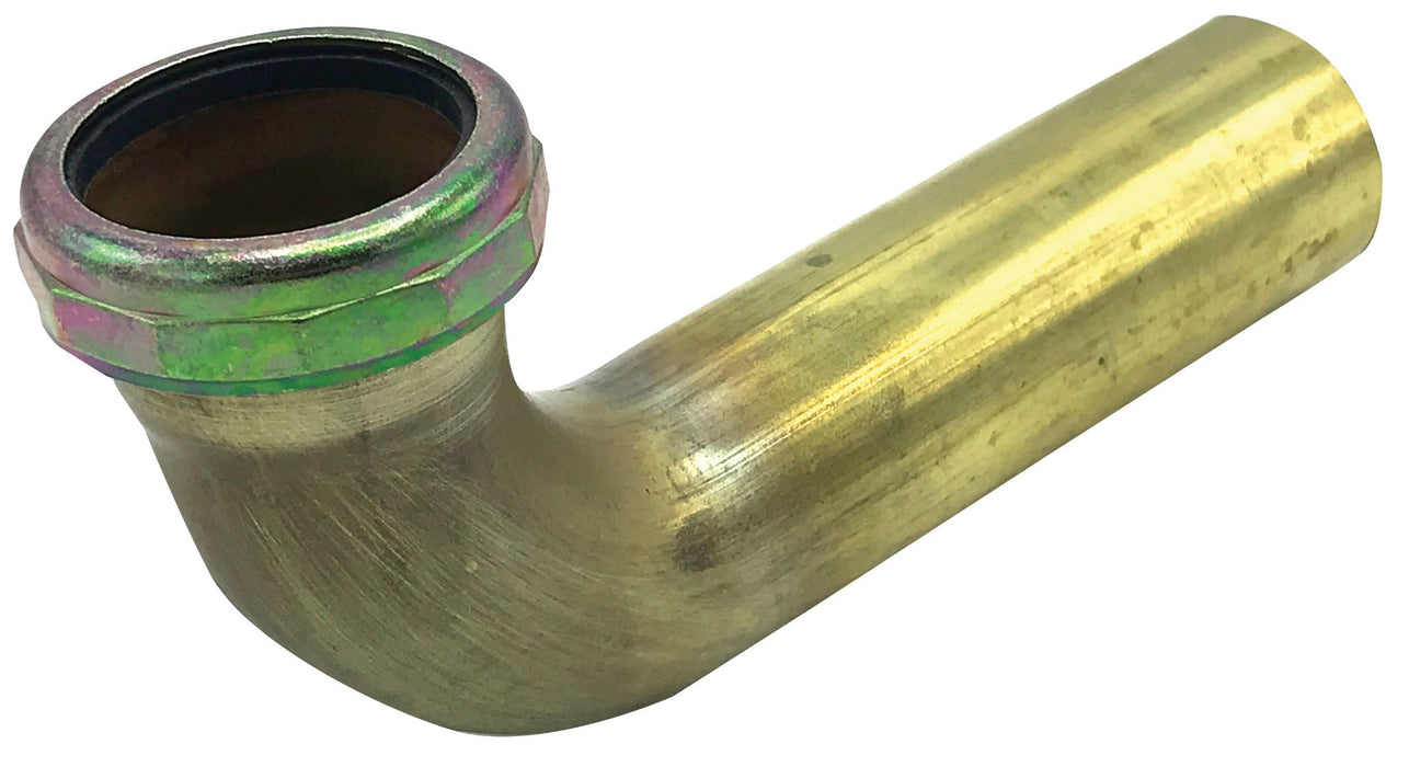 1 1/2" X 24" Rough Brass Slip Joint Waste Bend