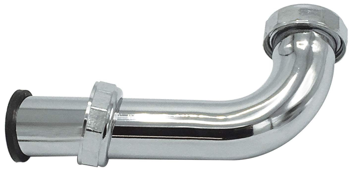 1 1/4" X 8" Chrome-Plated Slip Joint Elbow