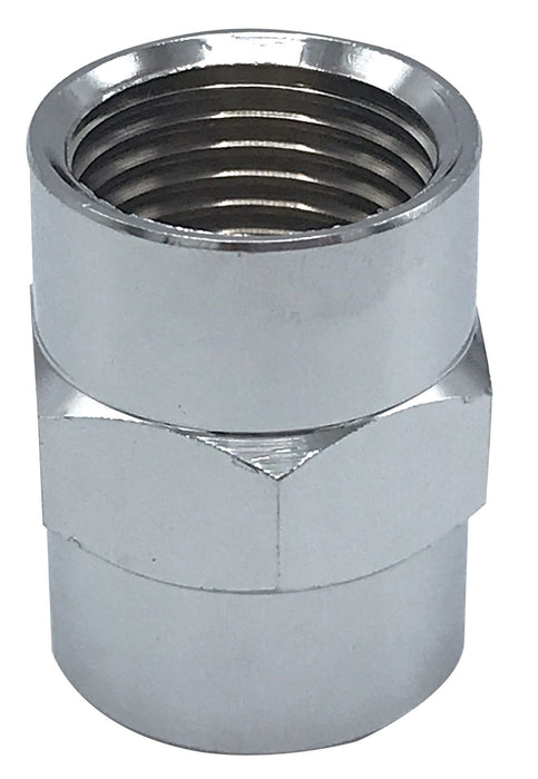 1/2" Chrome-Plated Coupling (Lead-Free)