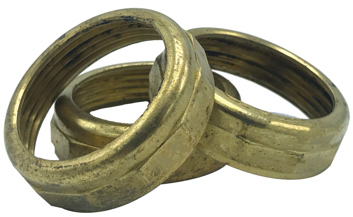 1 1/2" X 1 1/2" Brass-Plated Zinc Die-Cast Slipnut