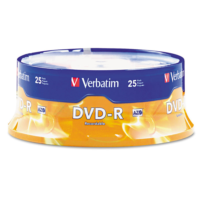 DVD-R Discs, 4.7GB, 16x, Spindle, Matte Silver, 25/Pack