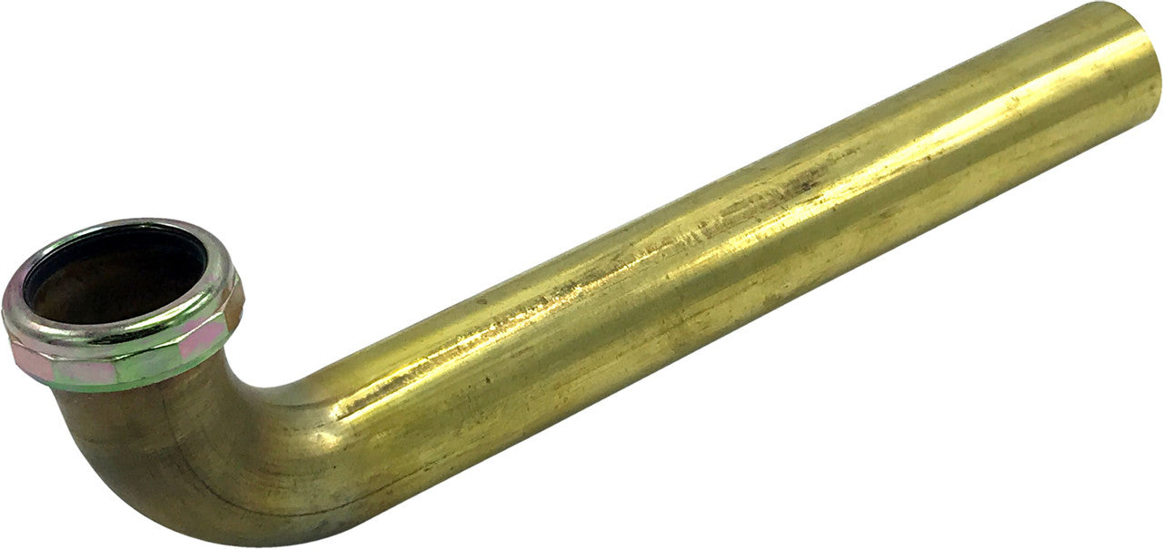 1 1/2" X 12" Rough Brass Slip Joint Waste Bend