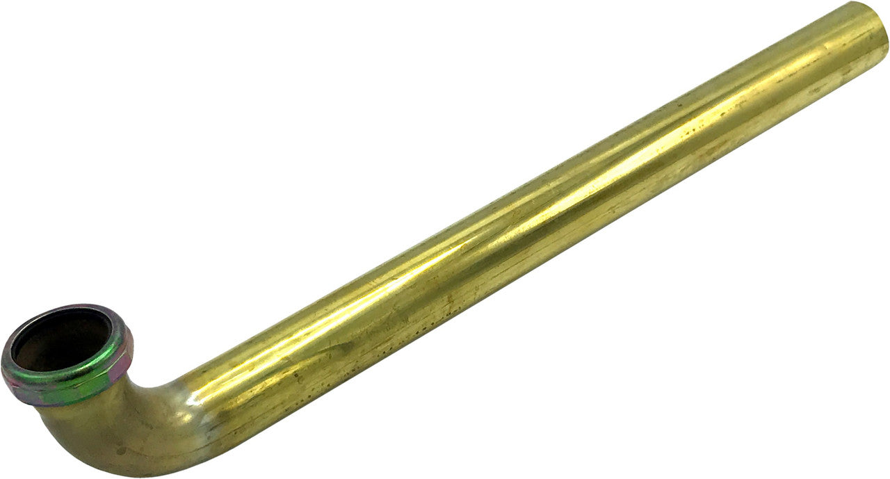 1 1/2" X 18" Rough Brass Slip Joint Waste Bend