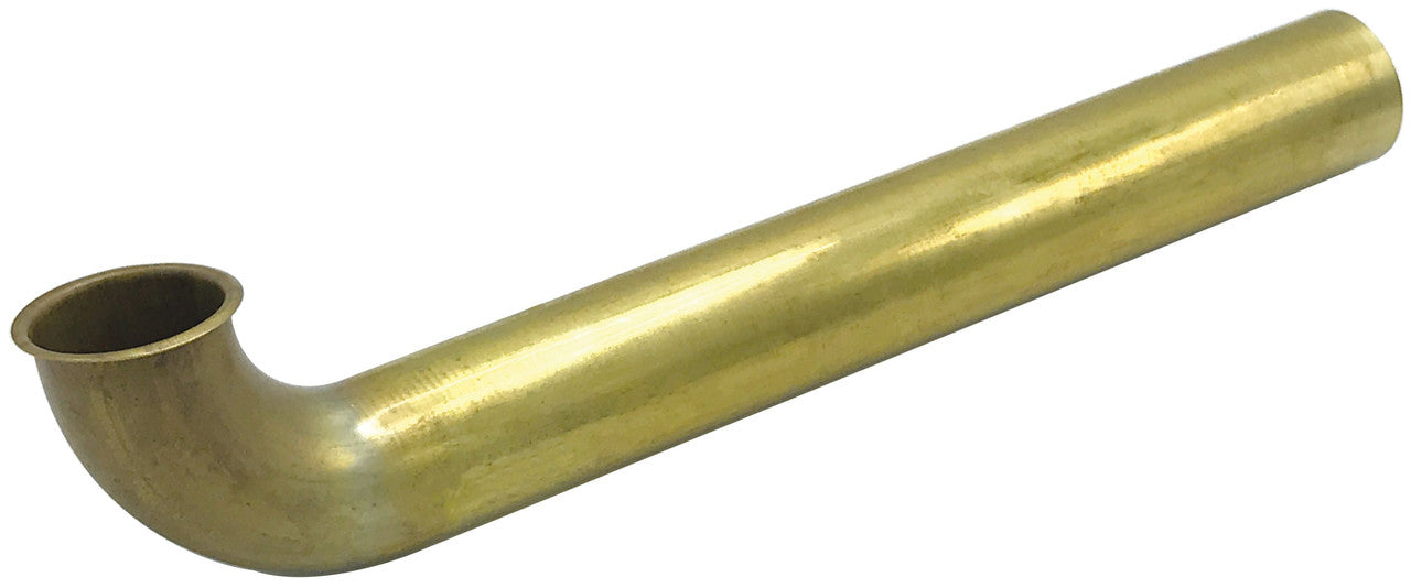 1 1/2" X 12" Rough Brass Direct Connection Waste Bend