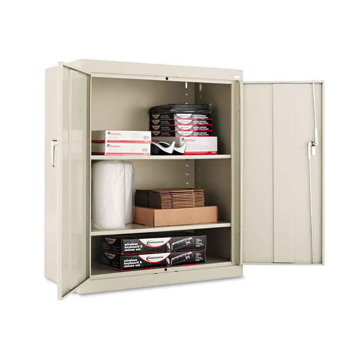 Assembled 42" High Storage Cabinet, w/Adjustable Shelves, 36w x 18d, Putty