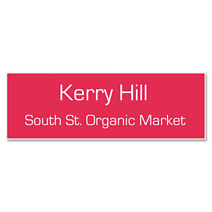 Customized Engraved Name Badge With Magnetic Fastener, 1 x 3, Assorted