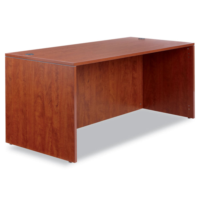 Alera Valencia Series Straight Front Desk Shell, 65w x 29.5d x 29.63h, Cherry
