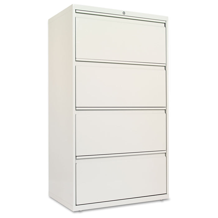 Four-Drawer Lateral File Cabinet, 30w x 18d x 52.5h, Light Gray