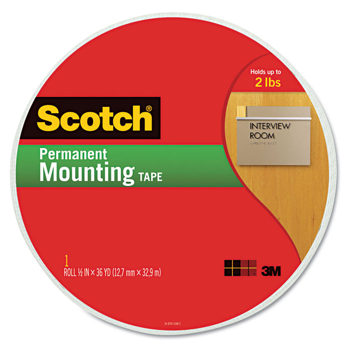 Foam Mounting Tape, 3/4" Wide x 1368" Long