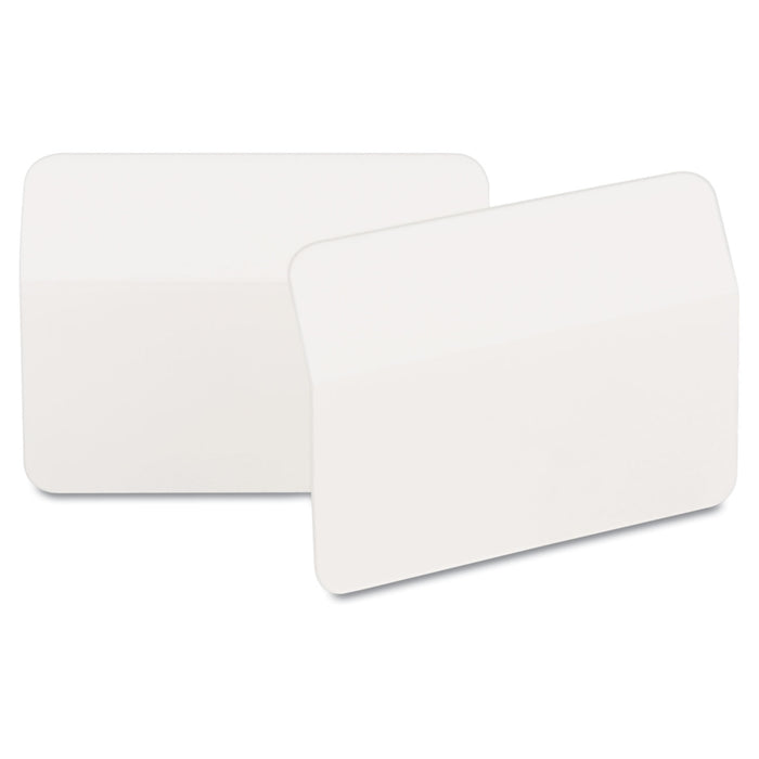 2" Angled Tabs, Color Bar, 1/5-Cut Tabs, White, 2" Wide, 50/Pack