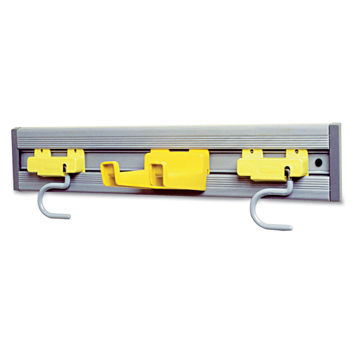 Closet Organizer/Tool Holder, 18w x 3.25d x 4.25h, Gray
