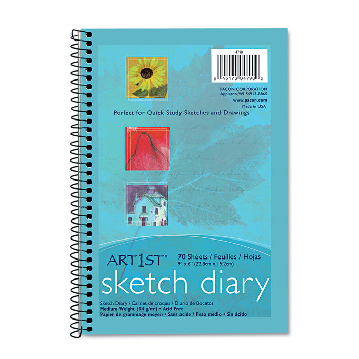 Art1st Sketch Diary, Unruled, 9 x 6, White, 70 Sheets