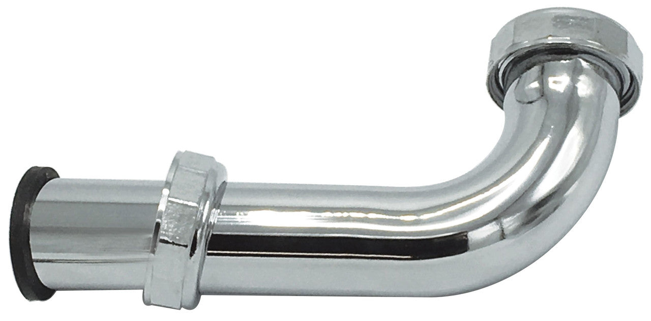 1 1/4" X 6" Chrome-Plated Slip Joint Elbow