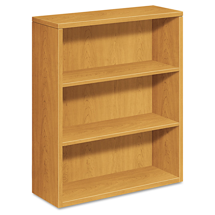 10500 Series Laminate Bookcase, Three-Shelf, 36w x 13-1/8d x 43-3/8h, Harvest