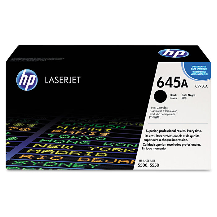 HP 645A, (C9730A) Black Original LaserJet Toner Cartridge