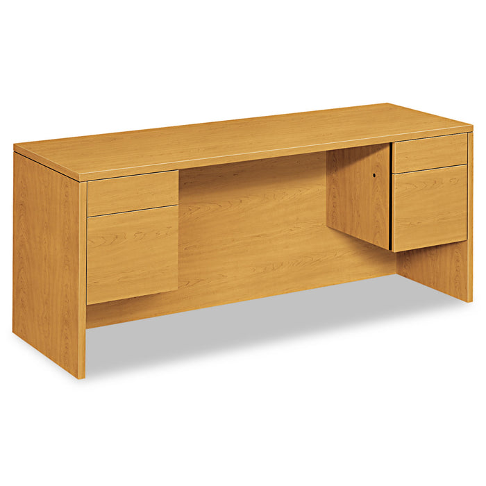 10500 Series Kneespace Credenza With 3/4-Height Pedestals, 72w x 24d, Harvest
