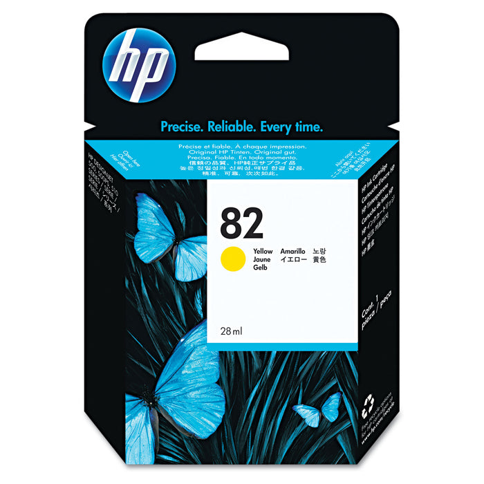 HP 82, (CH568A) Yellow Original Ink Cartridge
