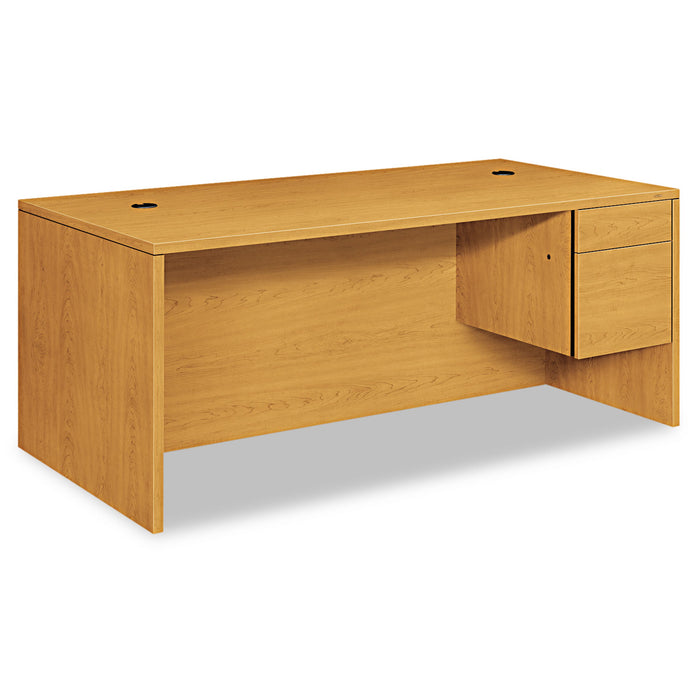 10500 Series Large "L" or "U" Right 3/4 Height Pedestal Desk, 72w x 36d x 29.5h, Harvest