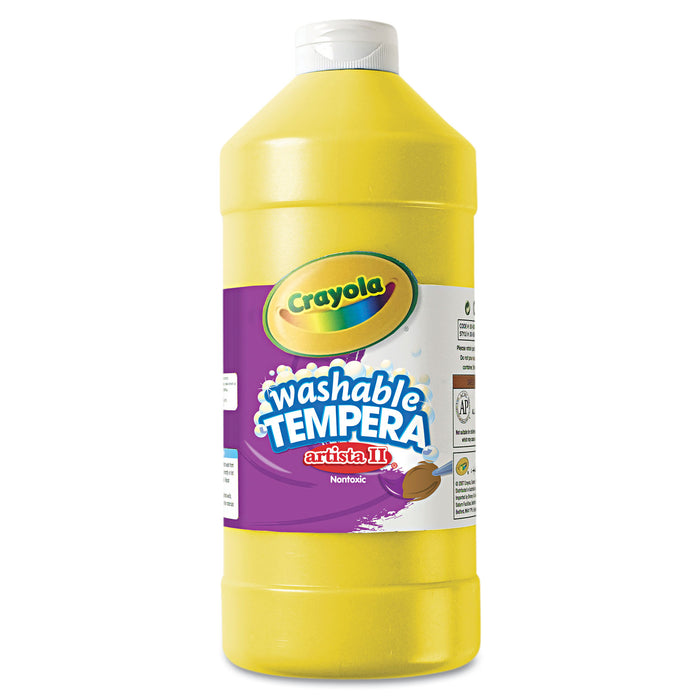 Artista II Washable Tempera Paint, Yellow, 32 oz
