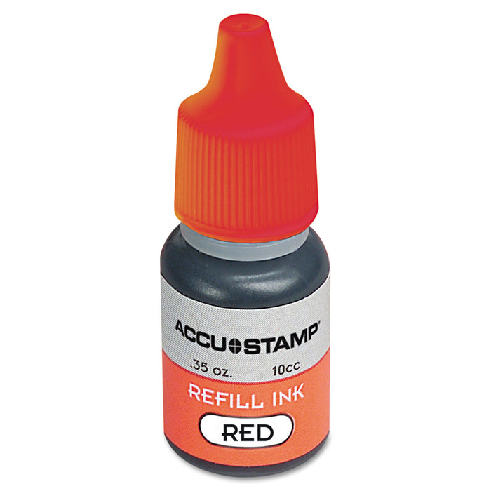 ACCU-STAMP Gel Ink Refill, Red, 0.35 oz Bottle