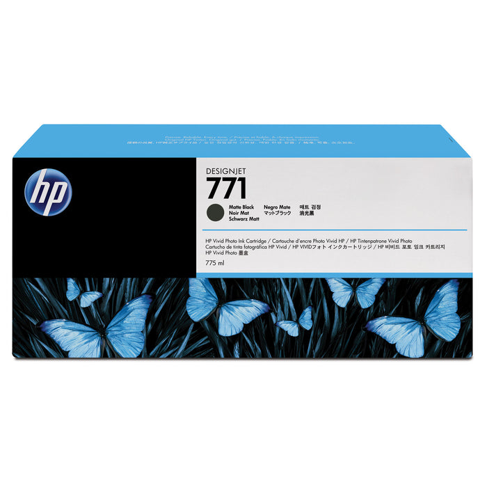 HP 771, (B6Y39A) 3-pack Matte Black Original Ink Cartridges