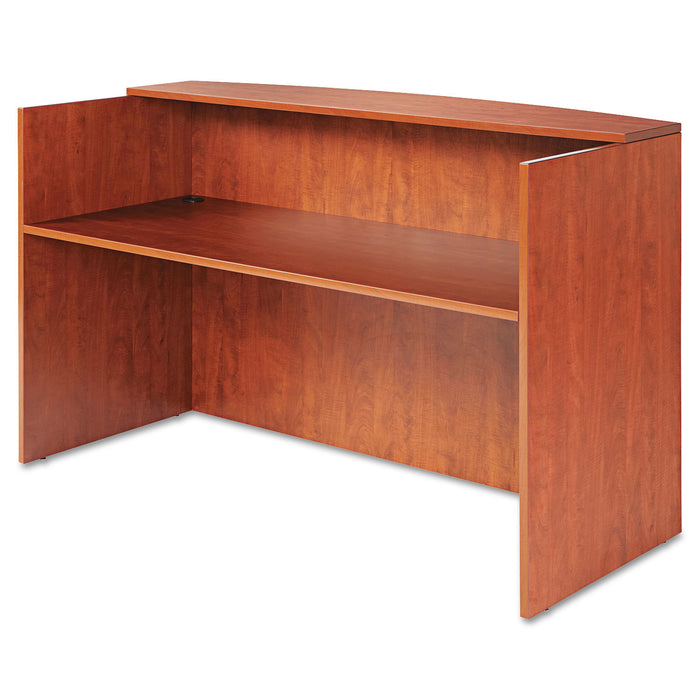 Alera Valencia Series Reception Desk with Counter, 71w x 35.5d x 42.5h,  Cherry