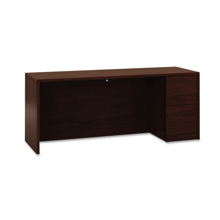 10500 Series Full-Height Right Pedestal Credenza, 72w x 24d x 29.5h, Mahogany
