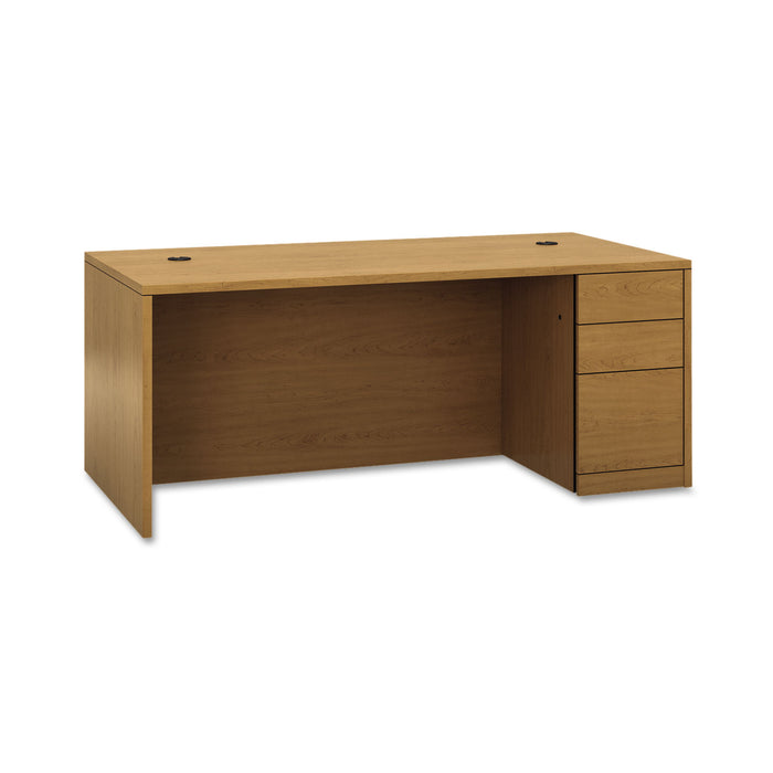 10500 Series "L" Single Pedestal Desk, Right Full-Height Ped, 72w x 36d x 29.5h, Harvest