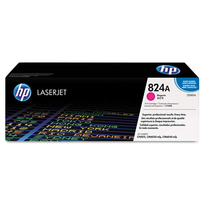 HP 824A, (CB383A) Magenta Original LaserJet Toner Cartridge
