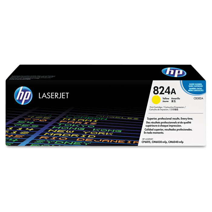 HP 824A, (CB382A) Yellow Original LaserJet Toner Cartridge