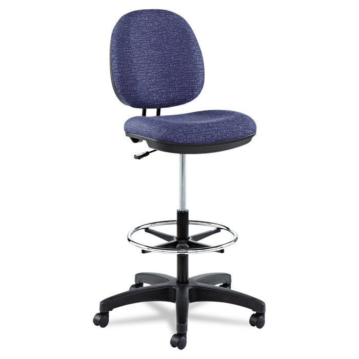 Alera Interval Series Swivel Task Stool, 33.26" Seat Height, Supports up to 275 lbs, Marine Blue Seat/Marine Blue Back