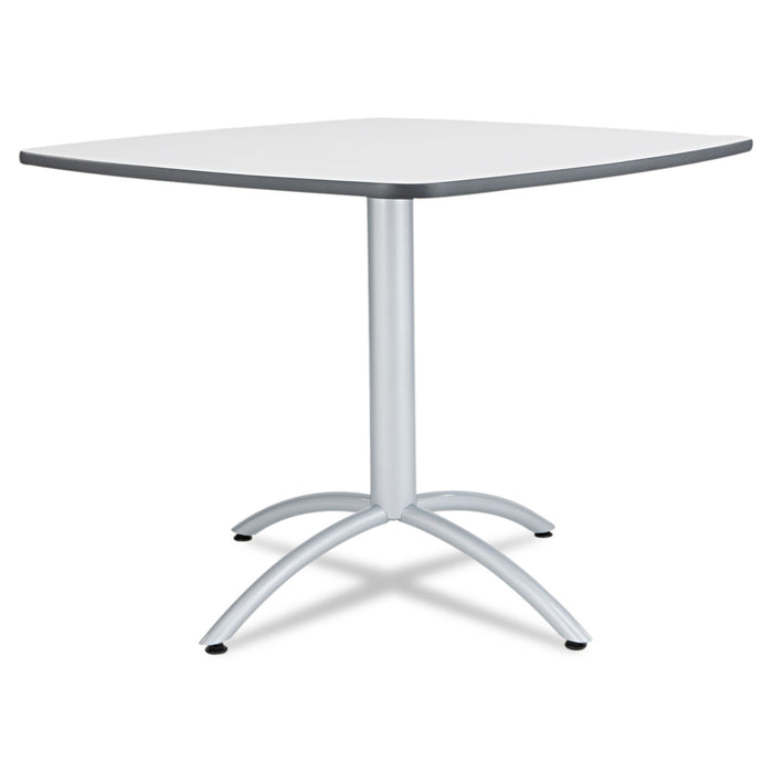 CaféWorks Table, 36w x 36d x 30h, Gray/Silver