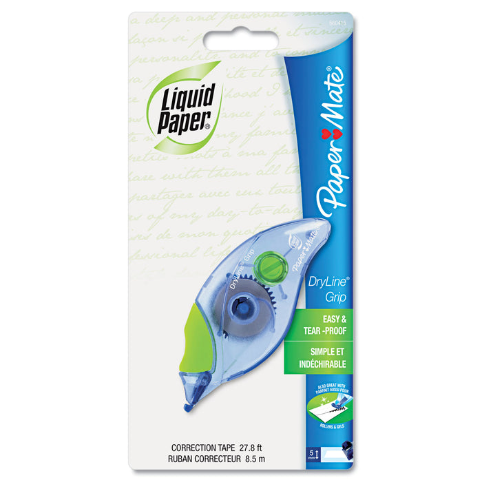 DryLine Grip Correction Tape, Non-Refillable, 1/5" x 335"