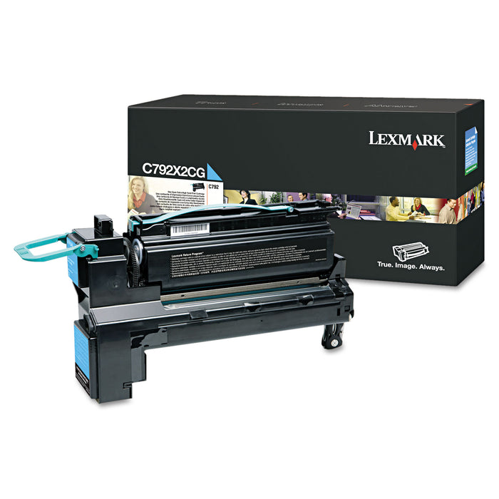 C792X2CG Extra High-Yield Toner, 20000 Page-Yield, Cyan