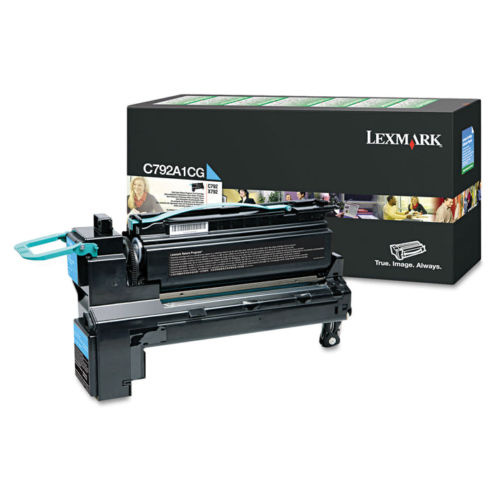 C792A1CG Return Program Toner, 6000 Page-Yield, Cyan