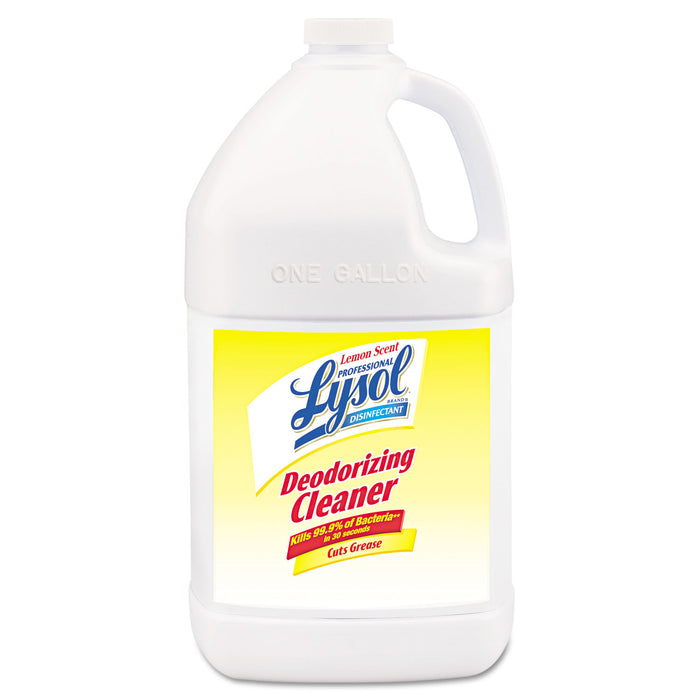 Disinfectant Deodorizing Cleaner Concentrate, 1 gal Bottle, Lemon  Scent