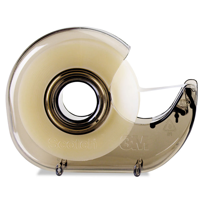 H127 Refillable Handheld Tape Dispenser, 1" Core, Plastic/Metal, Smoke