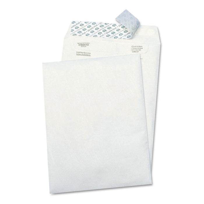 Catalog Mailers, DuPont Tyvek, #10 1/2, Cheese Blade Flap, Redi-Strip Closure, 9 x 12, White, 100/Box