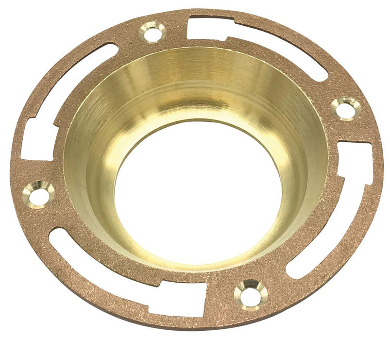 4" X 3" Brass Closet Flange For Lead