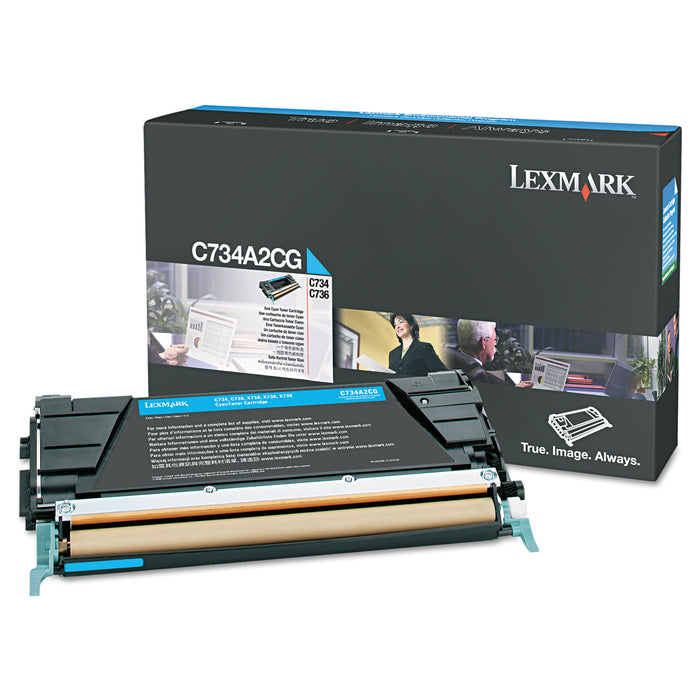 C734A2CG Toner, 6000 Page-Yield, Cyan