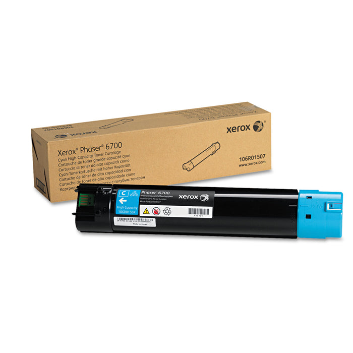 106R01507 High-Yield Toner, 12000 Page-Yield, Cyan