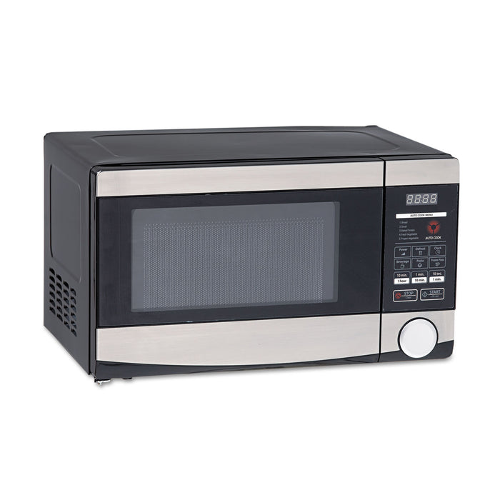 0.7 Cu.ft Capacity Microwave Oven, 700 Watts, Stainless Steel and Black