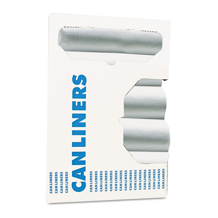 High-Density Can Liners, 45 gal, 13 microns, 40" x 46", Natural, 250/Carton