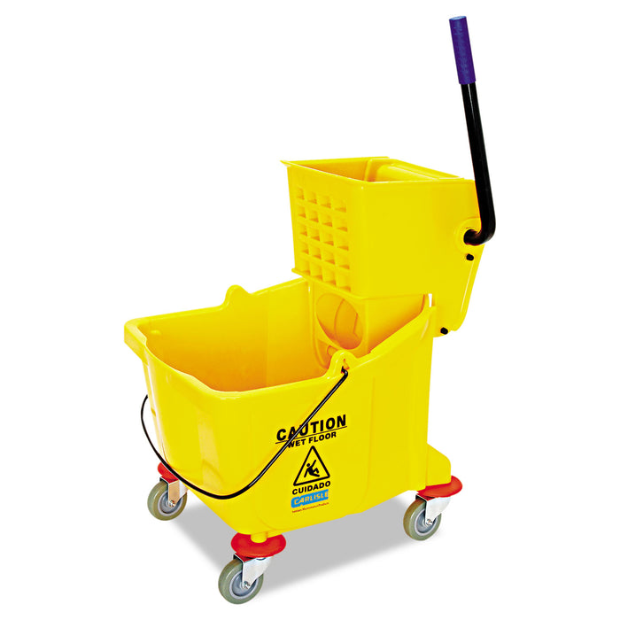 Side-Press Bucket/Wringer Combo, 35 qt, Yellow