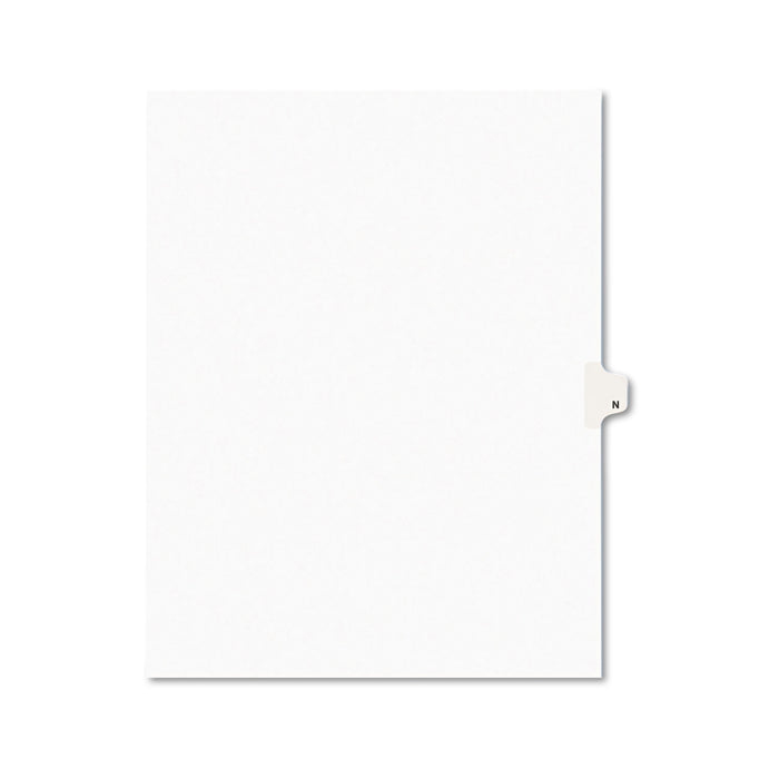 Preprinted Legal Exhibit Side Tab Index Dividers, Avery Style, 26-Tab, N, 11 x 8.5, White, 25/Pack, (1414)
