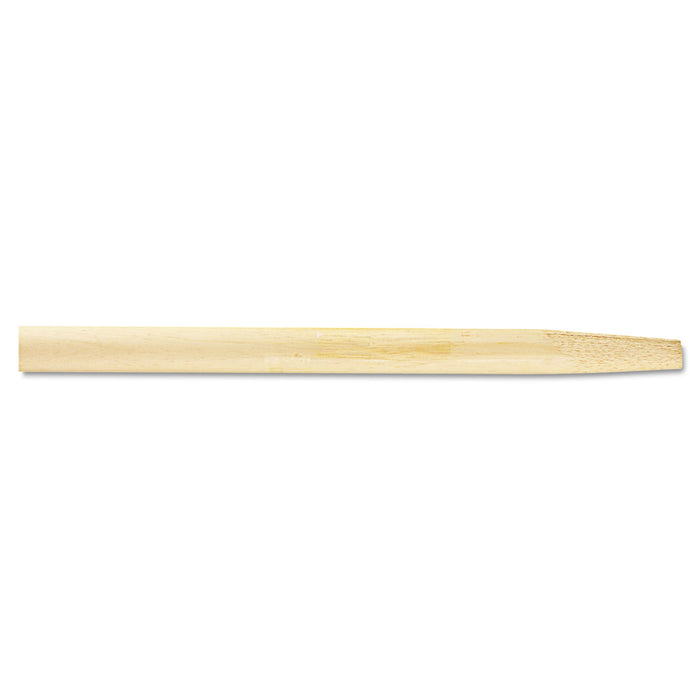 Tapered End Broom Handle, Lacquered Hardwood, 1 1/8 dia x 54, Natural