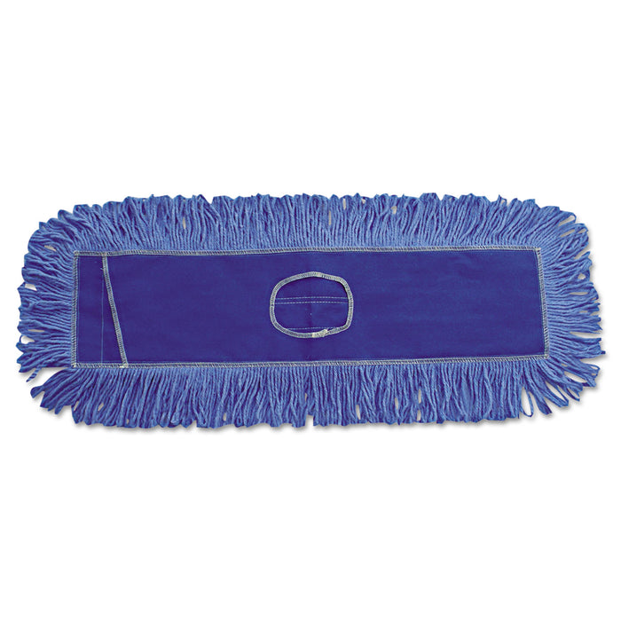 Mop Head, Dust, Looped-End, Cotton/Synthetic Fibers, 18 x 5, Blue